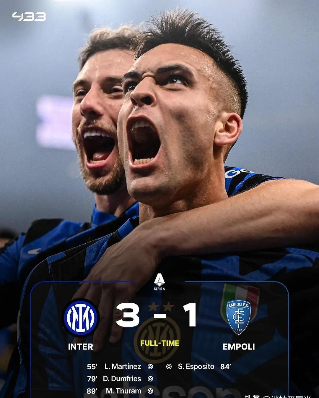 国际米兰连胜收官，洛塞尔索传射当家的简单介绍